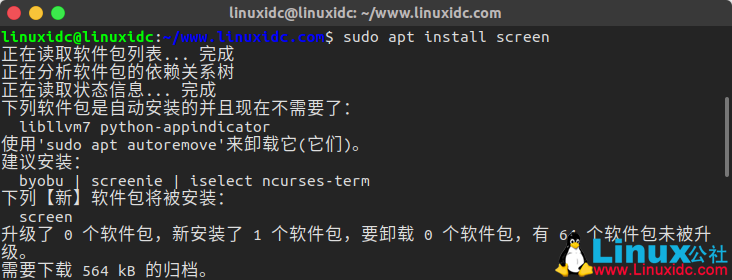 如何在Linux系统上安装Screen？