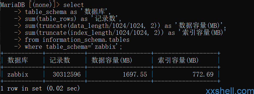 如何使用MySQL函数准确获取数据库及其对象的尺寸？