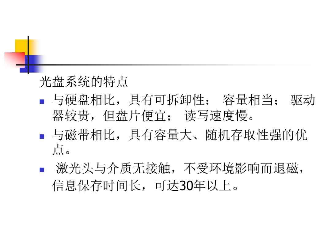 光盘存储的特点
