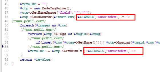如何在织梦中为{dede:productimagelist}图集添加数字编号？  第1张