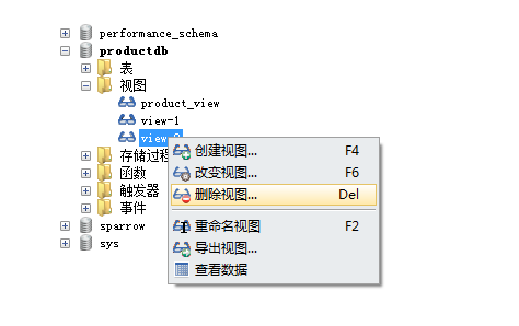 如何正确执行数据库中的删除视图操作？