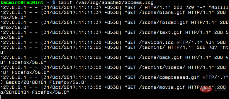 怎么使用linux命令查看实时日志