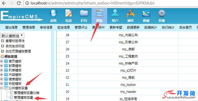 如何在帝国CMS中调用变量？