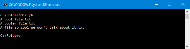 Windows命令行中的‘dir/w/s’是什么意思？  第1张