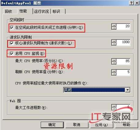 如何优化IIS连接数以提升Web应用性能？