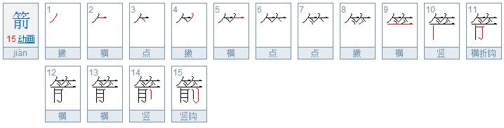 箭的笔顺笔画顺序是什么？如何正确画出‘箭’字？