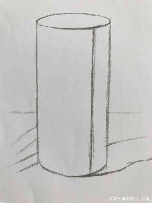 如何最简单地画出圆柱体？