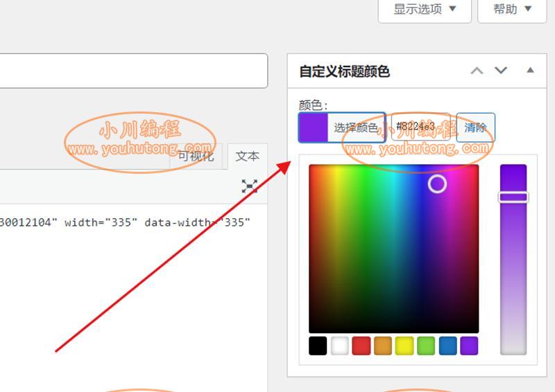如何更改WordPress站点中文章的字体颜色？