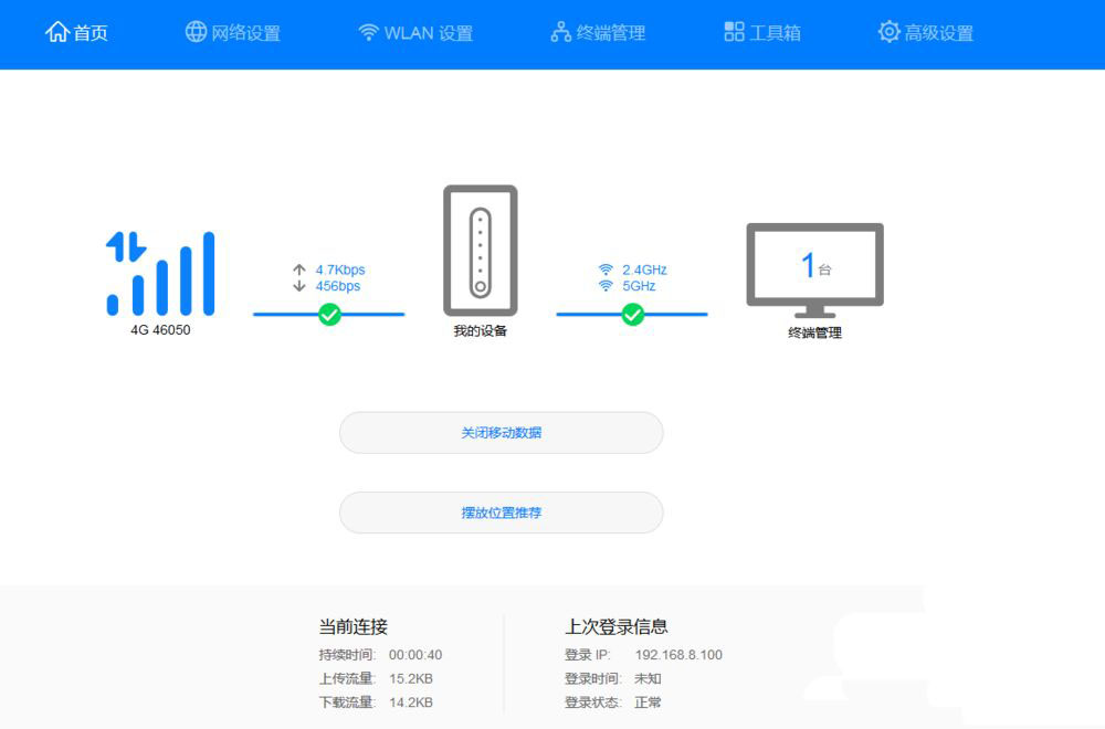 华为路由器剩余流量怎么查看
