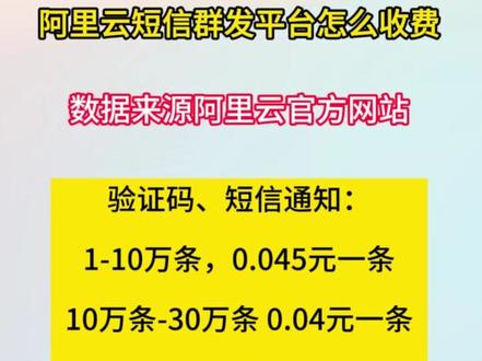 阿里云短信平台收费标准  第1张