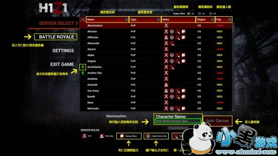 55开H1Z1的服务器类型是什么？