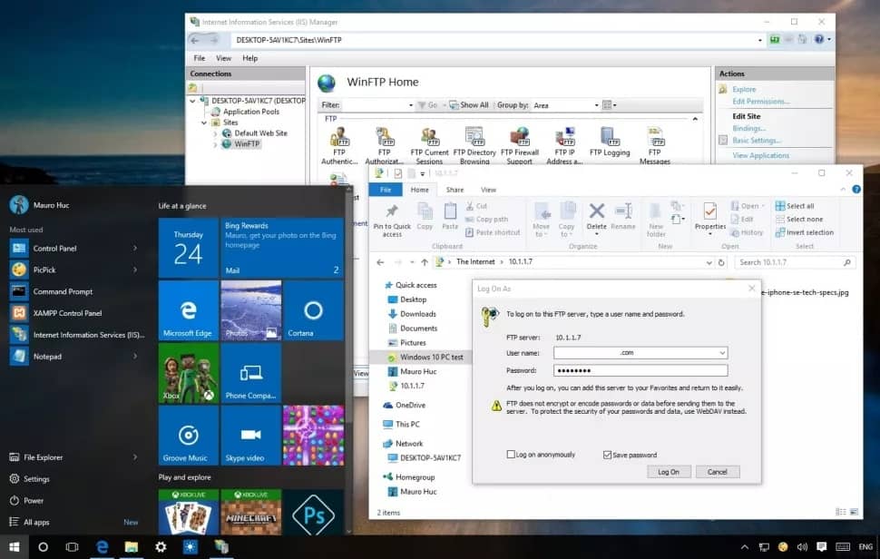 如何在Windows 10系统中启动FTP服务器？