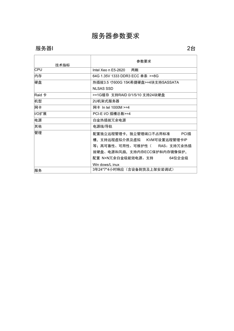 服务器宽带要求