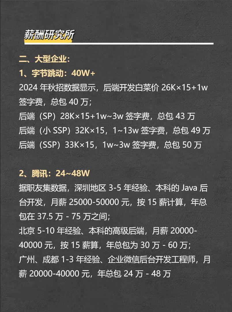 服务器开发待遇