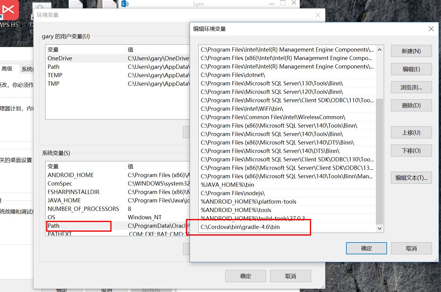 cordova could not find an installed version of gradle either in android stud