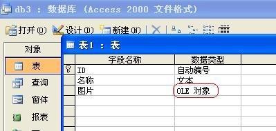 Access数据库存储照片_数据库存储