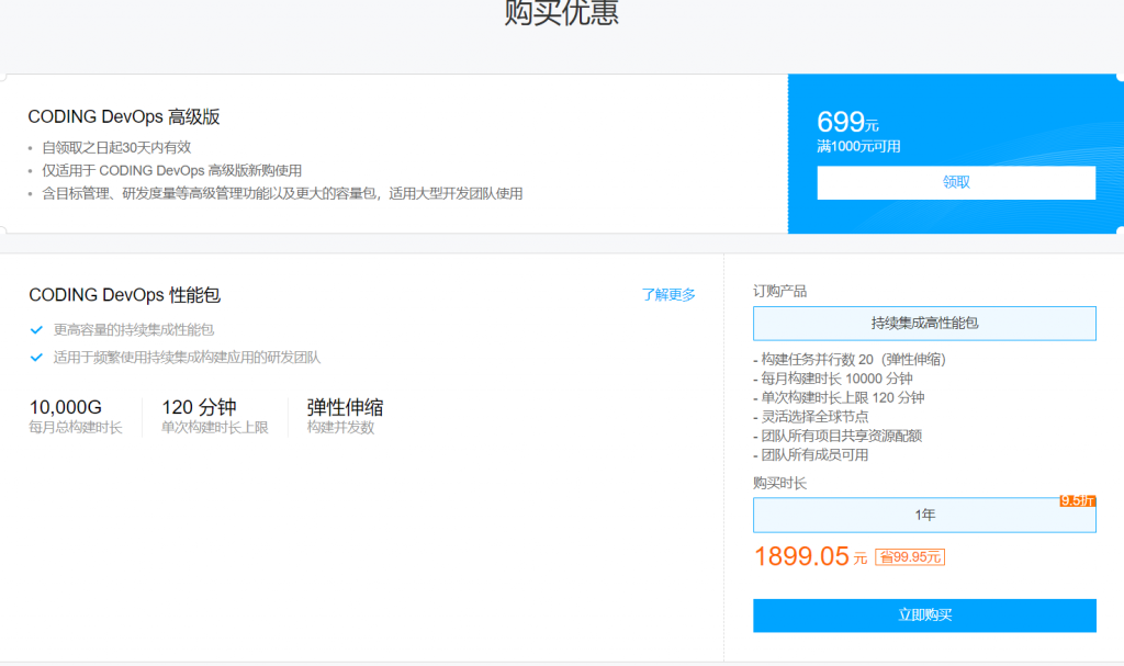 CODING项目管理优惠  第1张