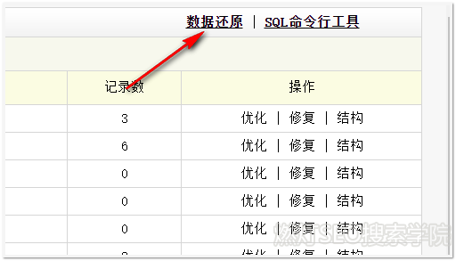 dede数据库还原0条记录