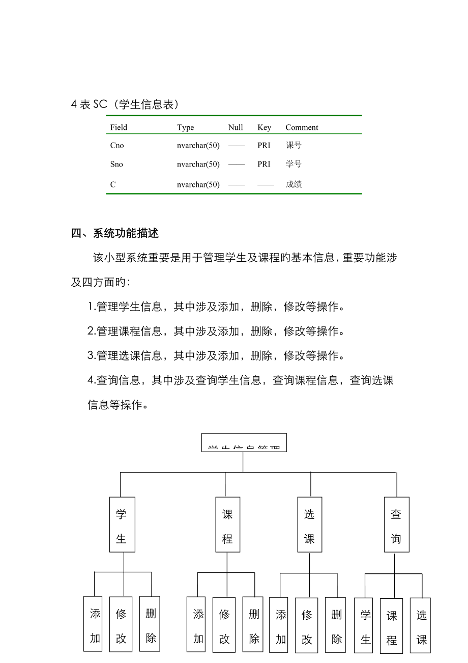 学生选课管理系统java+数据库