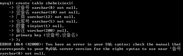 mysql无法创建表是什么问题  第1张