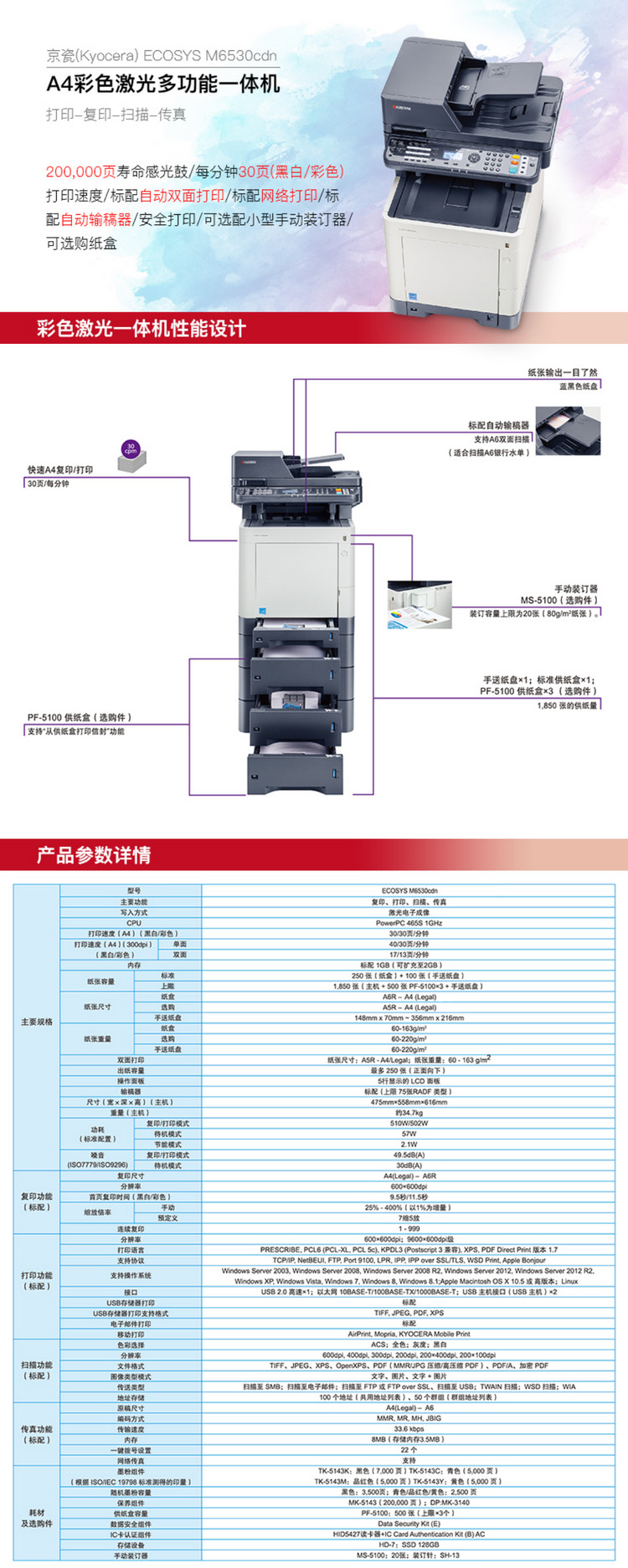 京瓷6530cdn，这款设备有哪些独特功能和优势？  第1张