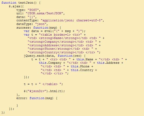 如何使用jQuery调用WebService的实现代码？  第1张