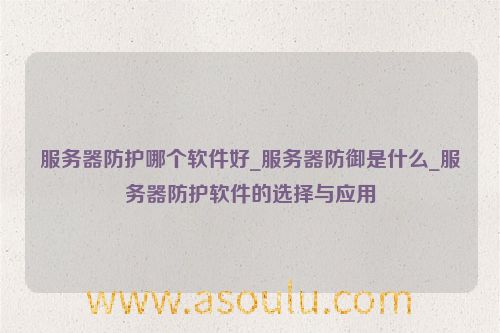 服务器上的防护软件  第1张