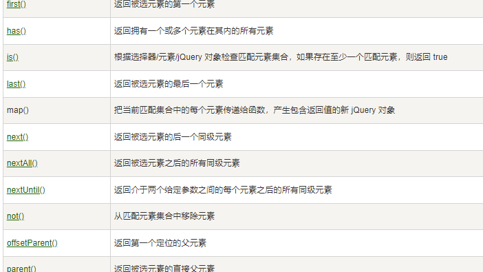 jquery遍历元素的方法有哪些类型