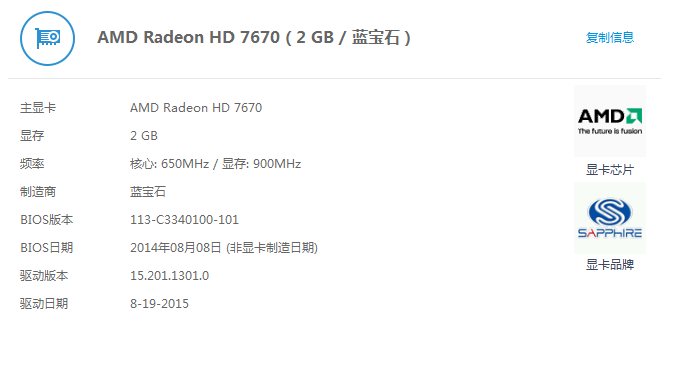 amd radeon hd 7670蓝宝石相当于什么水平