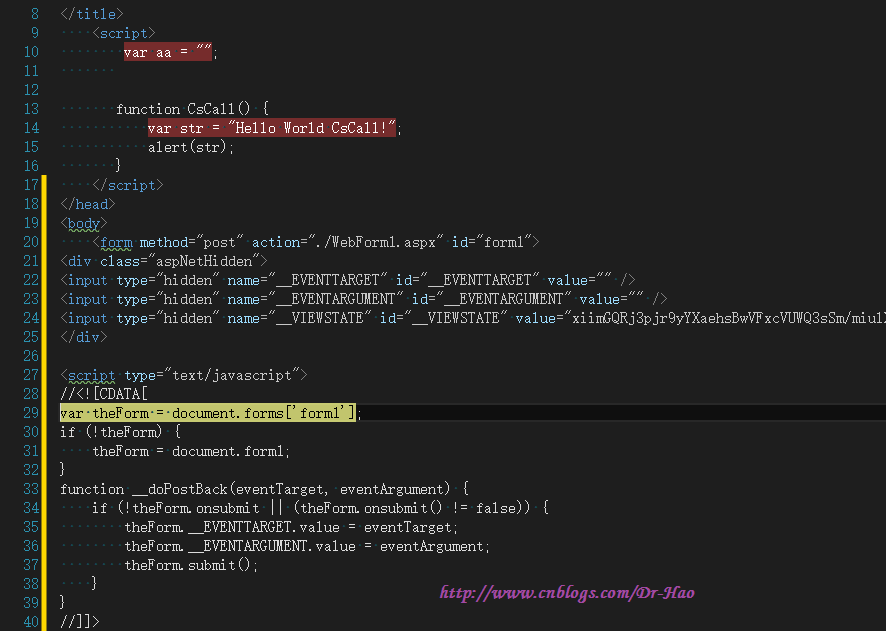 ASP.NET中如何使用JavaScript调用后台C代码的方法？  第1张