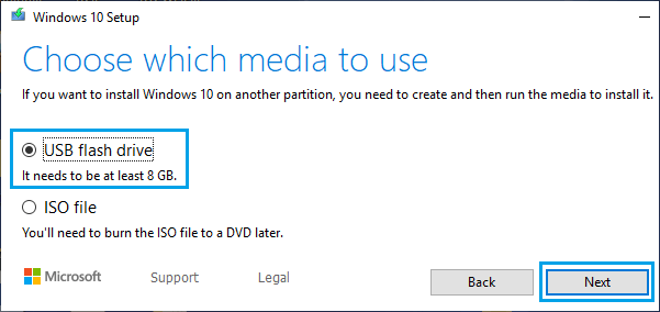 如何创建可引导的Windows10 USB闪存驱动器