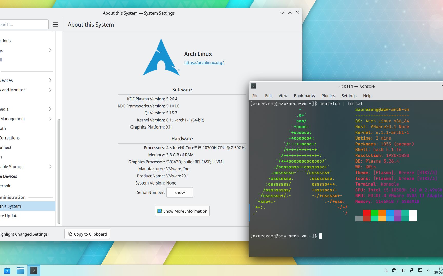 archlinux 虚拟机  第1张