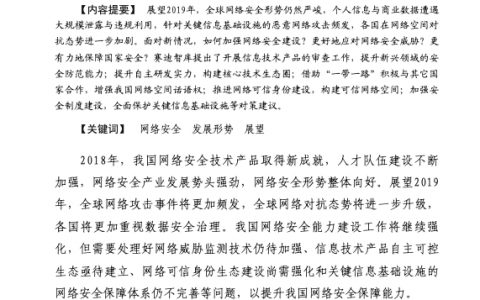 网络安全形势回顾与2019年展望（网络安全形势回顾与2019年展望论文）