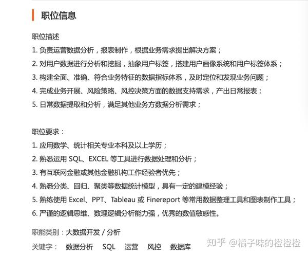 仓储数据分析师任职要求  第1张