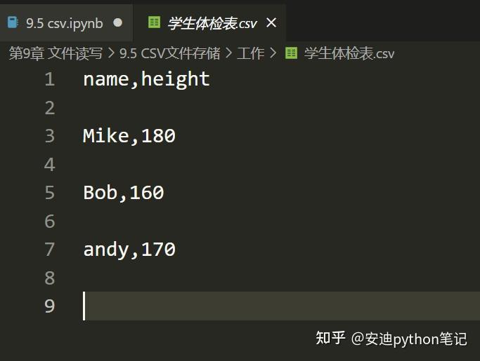 python如何导入csv文件格式