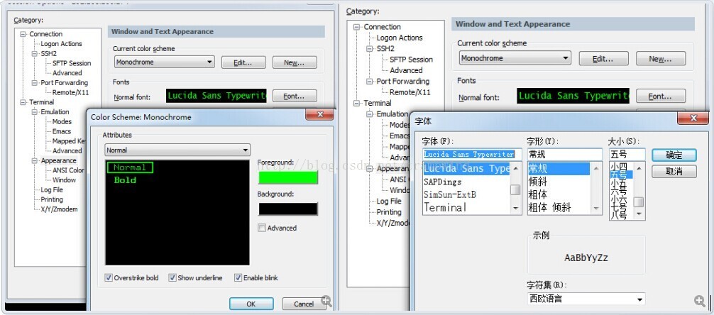 CRTLinux文件中的颜色是如何定义和使用的？