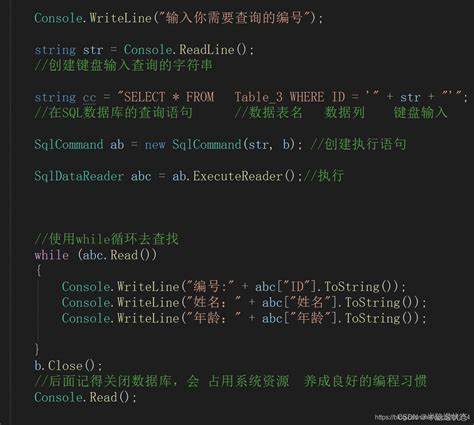 c# 数据库编写  第1张