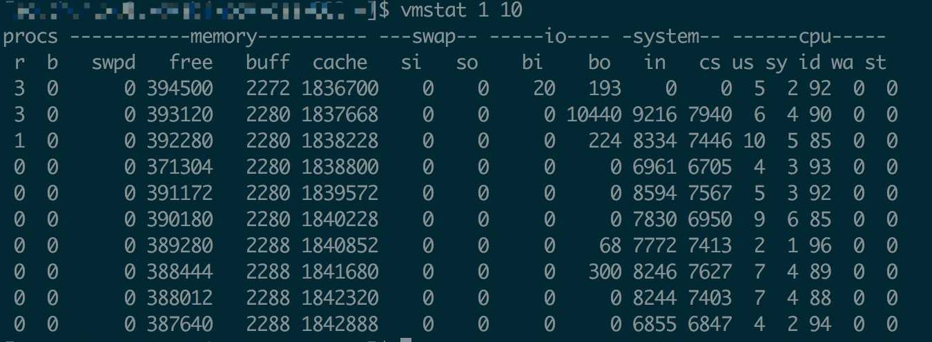 linux监控工具之vmstat详解