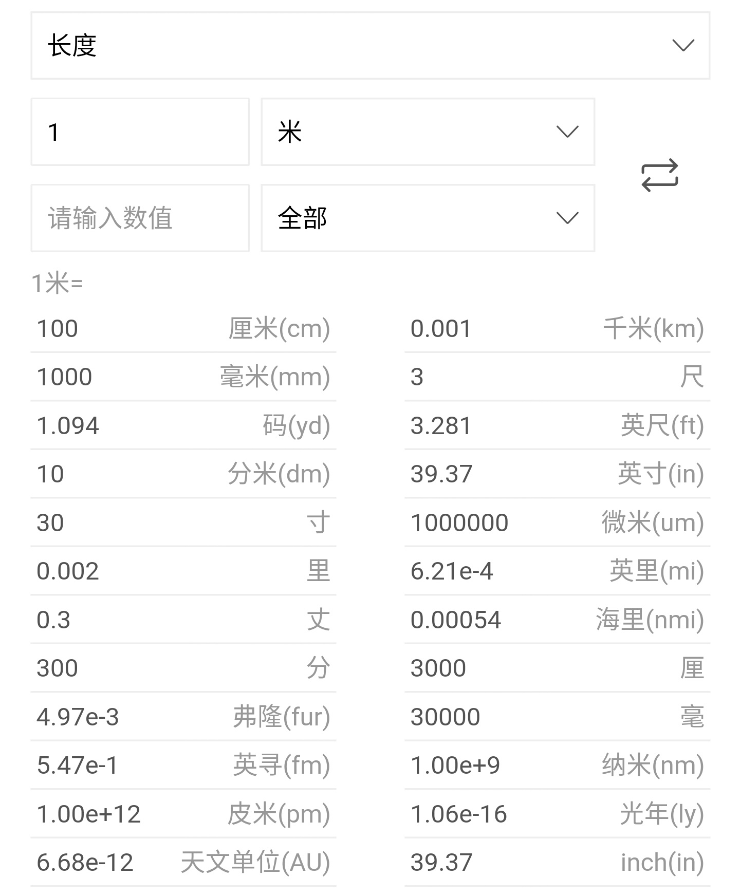 搜索等于多少分米？