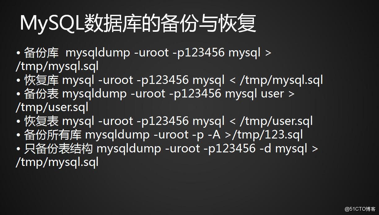 MySQL数据库的备份与恢复  第1张