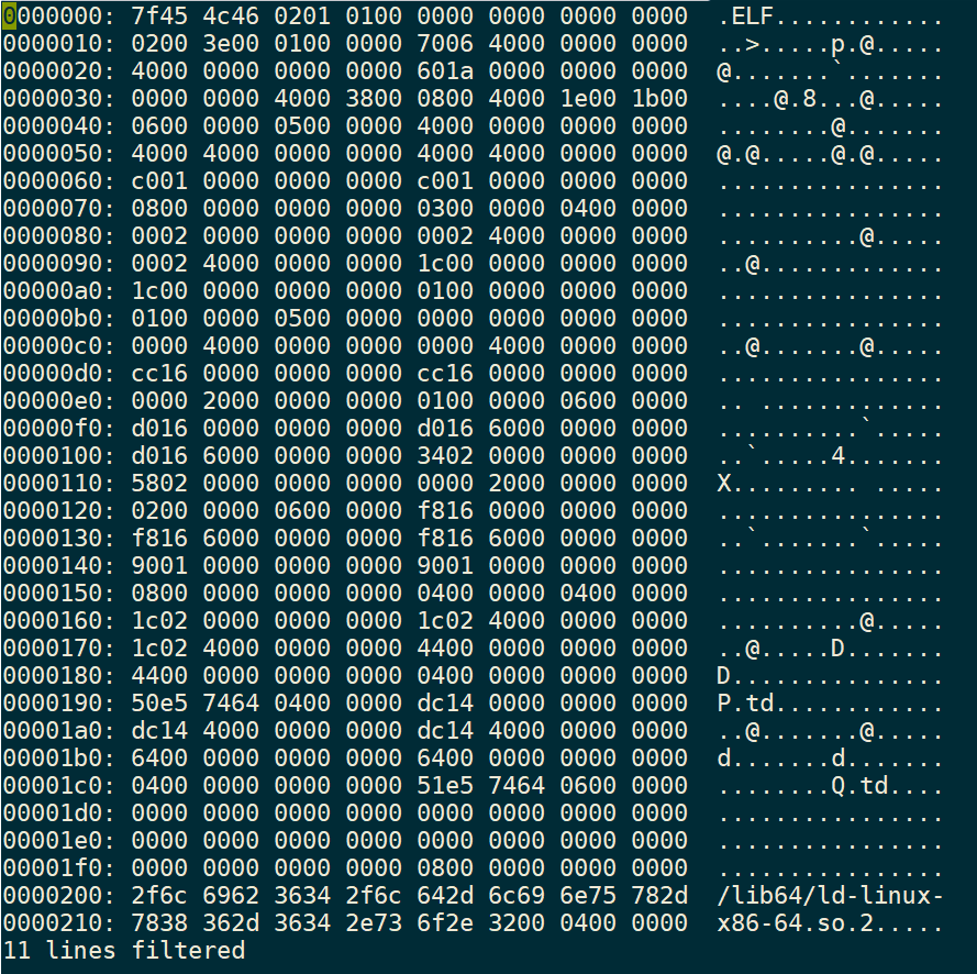 Linux下如何查看16进制文件?  第1张