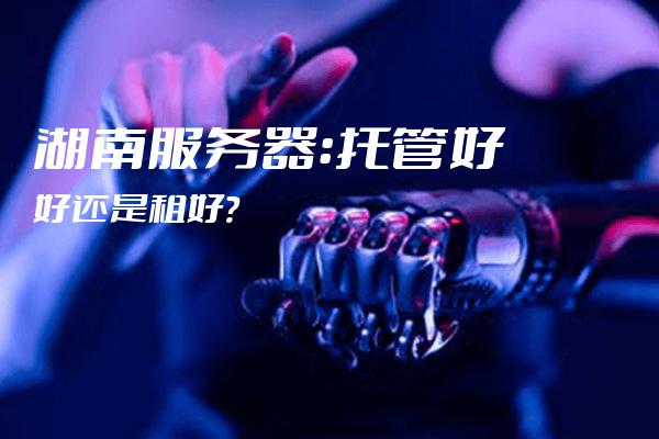 湖南双线服务器租用有什么优势