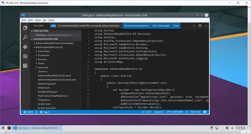 在Linux上使用Visual Studio进行ASP.NET开发的推荐配置