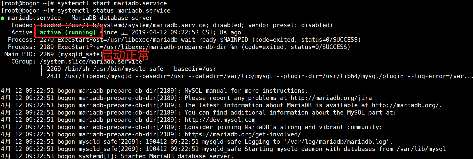 centos7.6安装mariadb