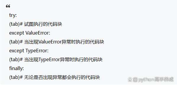try函数 python  第1张