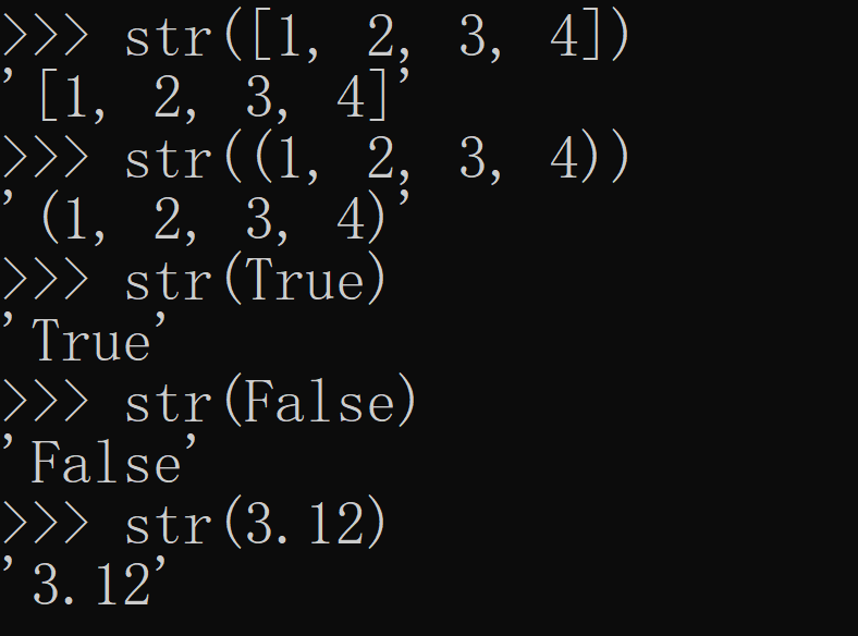 python函数str