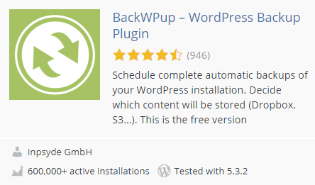WordPress超强备份插件：BackWPup 中文版  第1张