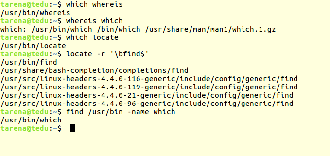Linux下which、locate、find 命令的区别