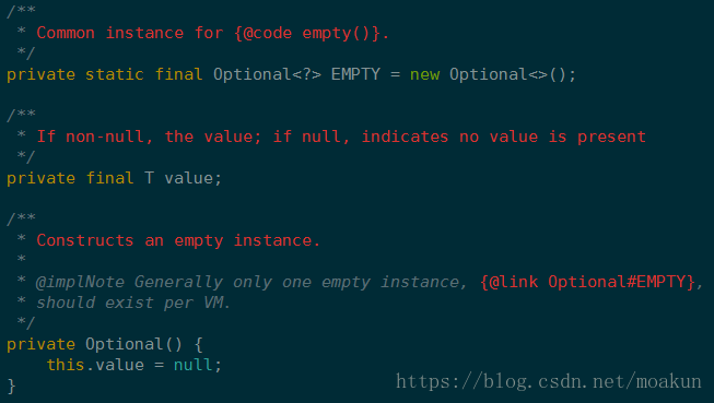 null id in entry