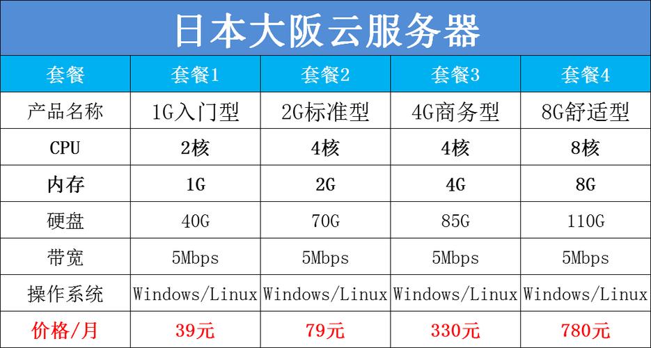 日本云服务器租用的价格一般是多少啊  第1张